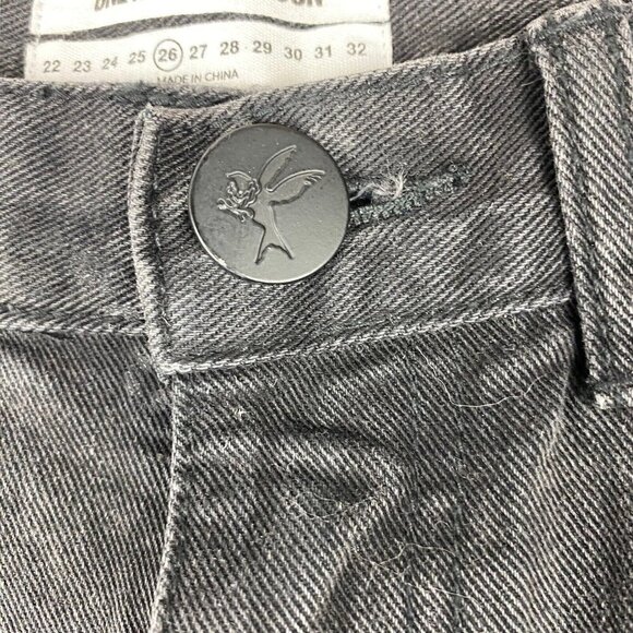 One x One Teaspoon High Rise Mom Fit Destroyed Knee Tapered Leg Frayed Hem US 26 - Picture 8 of 14